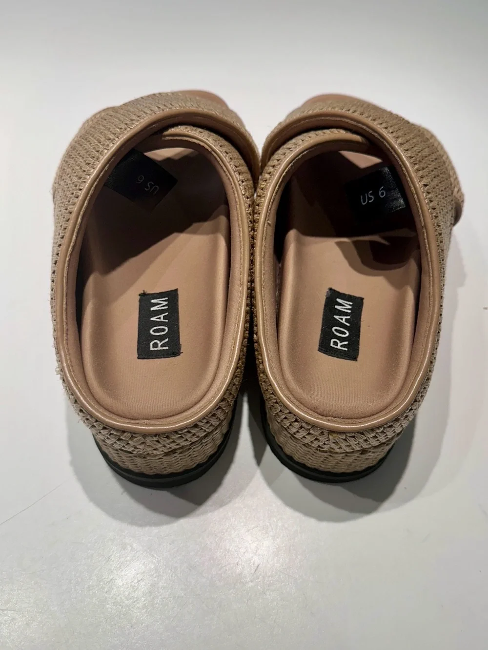 ROAM Cross Stack Raffia Sandals